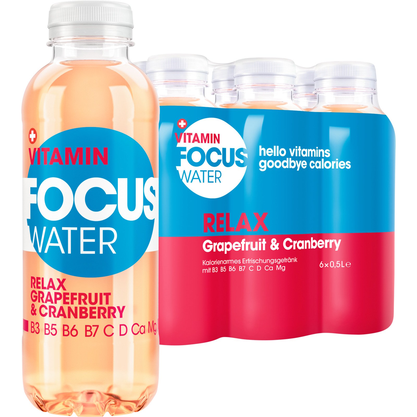 Focuswater Grapefruit&Cranberry 6x50cl