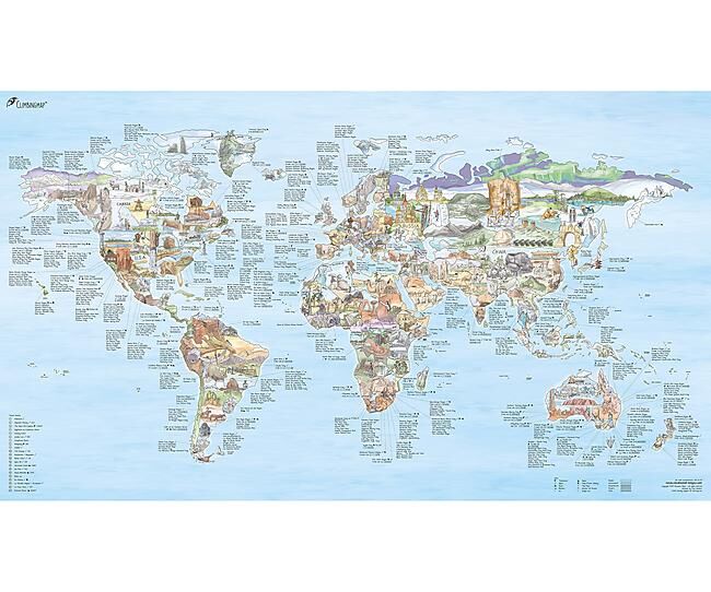 AWESOME MAPS - POSTER CLIMBING MAP