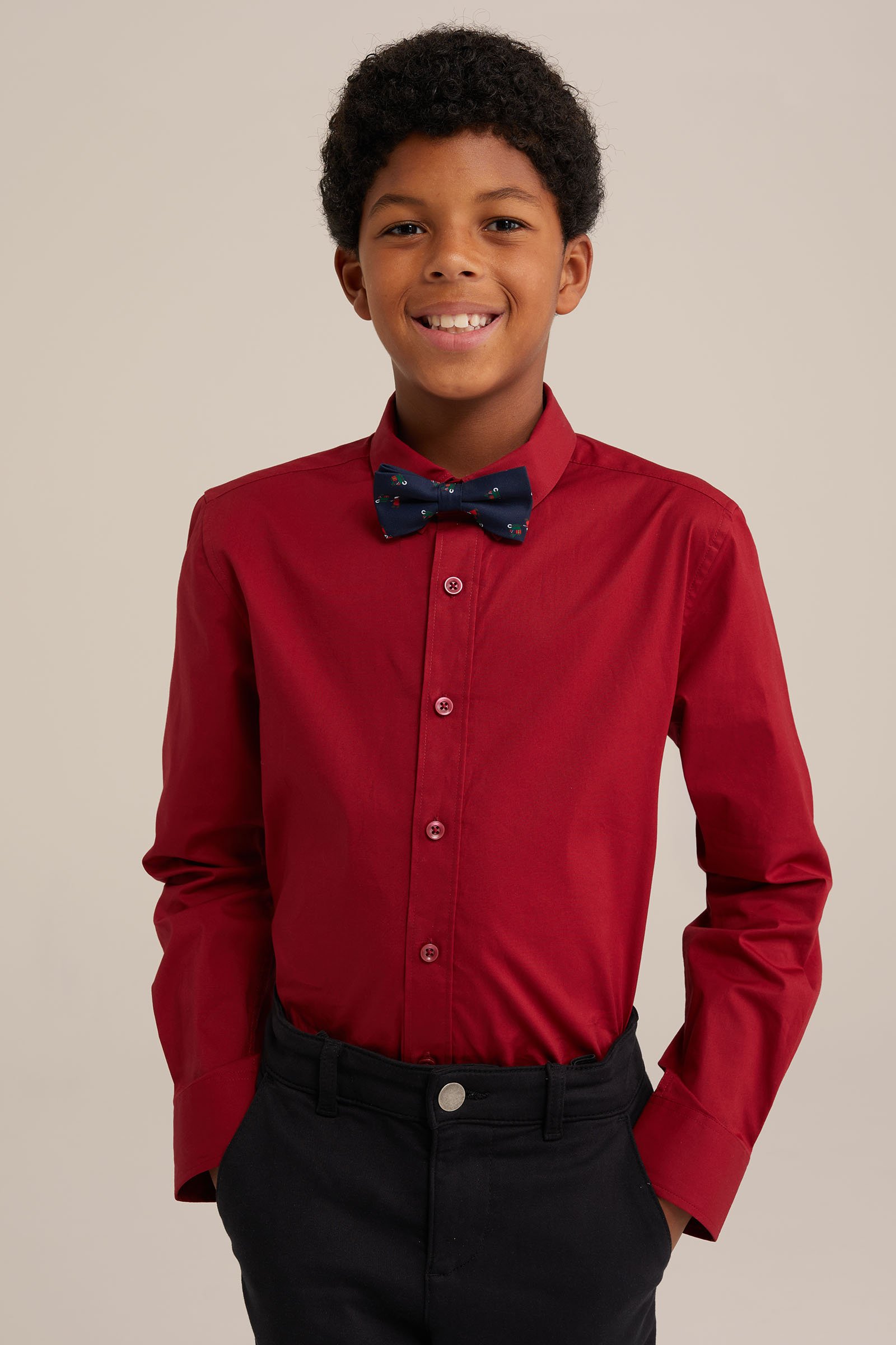 Jongens kerst vlinderdas WE Fashion Donkerblauw