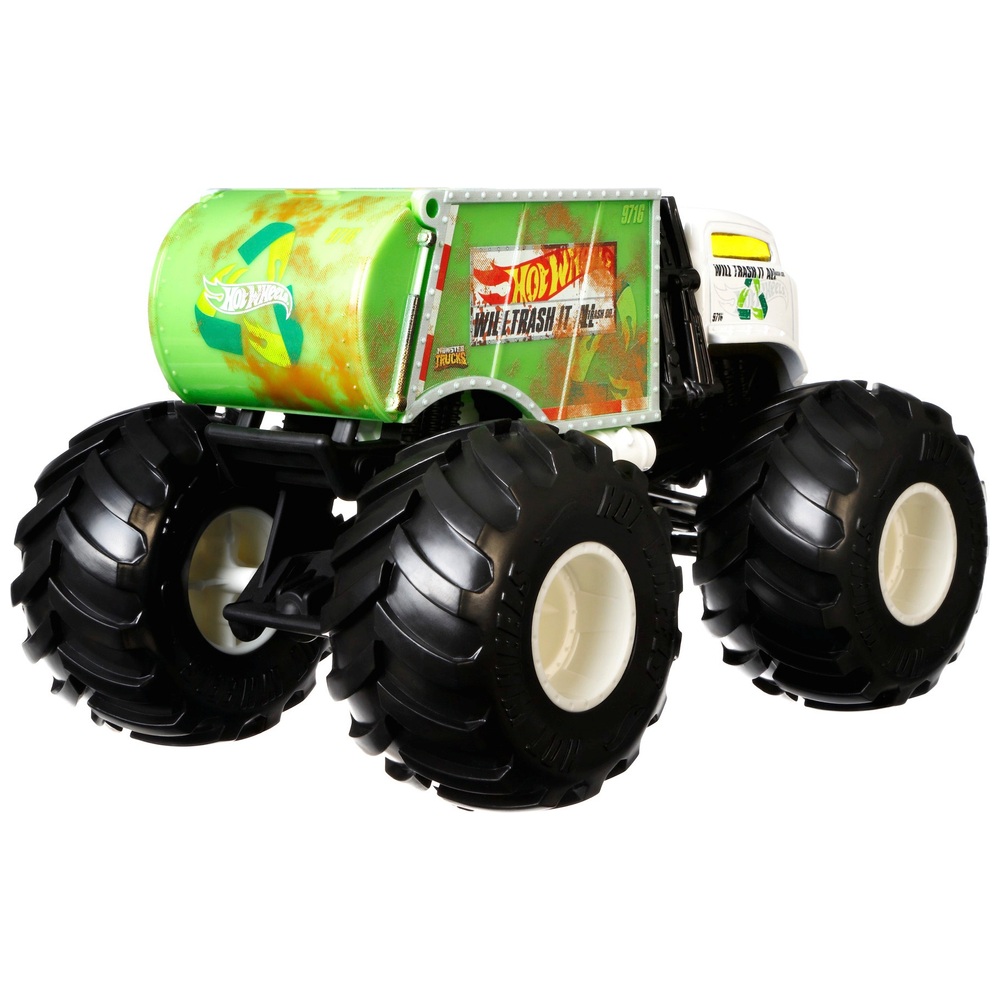 Hot Wheels Monster Trucks im Maßstab 1:24 – Will Trash It All Die-Cast Spielzeugfahrzeug