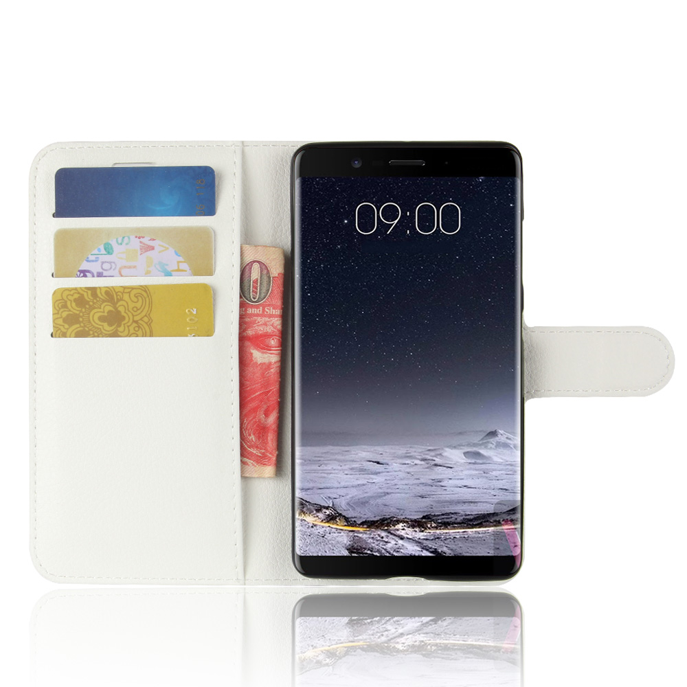 Lederetui für Nokia 8 Sirocco weiss