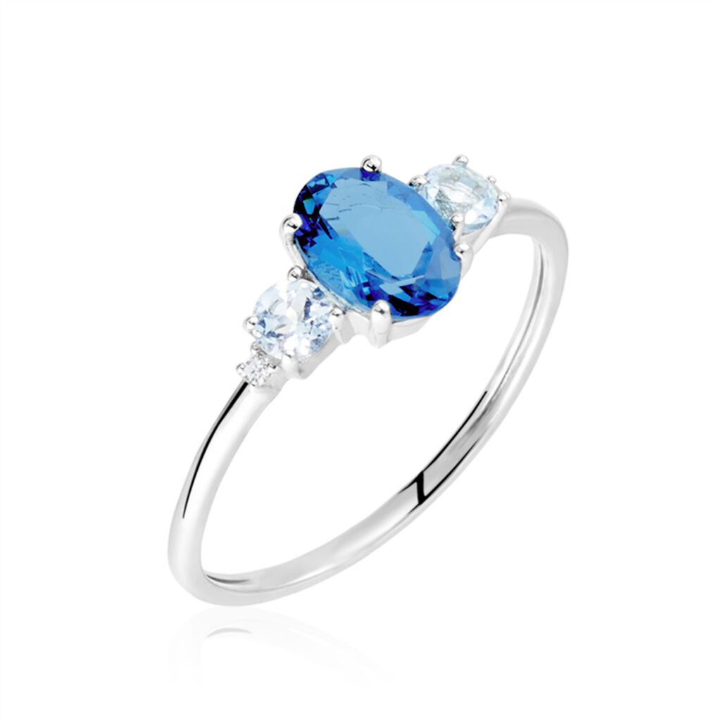 Bague Balthasar Or Blanc Topaze Topaze Oxyde