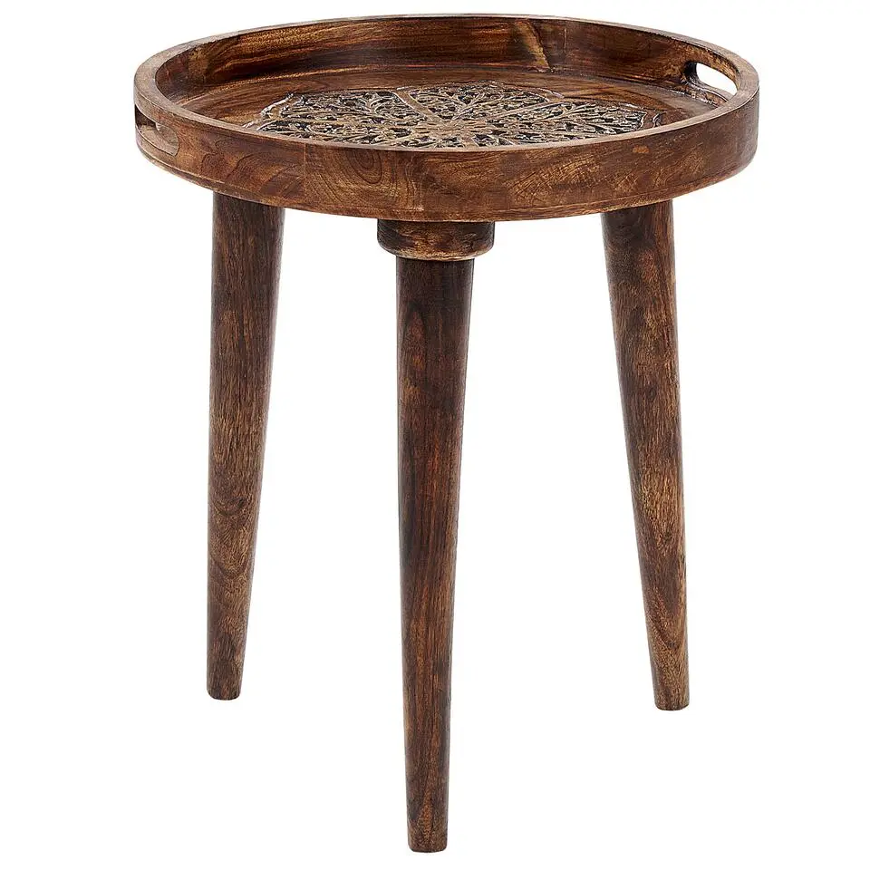 ASTAI - Bijzettafel set - Donkere houtkleur - Mangohout
