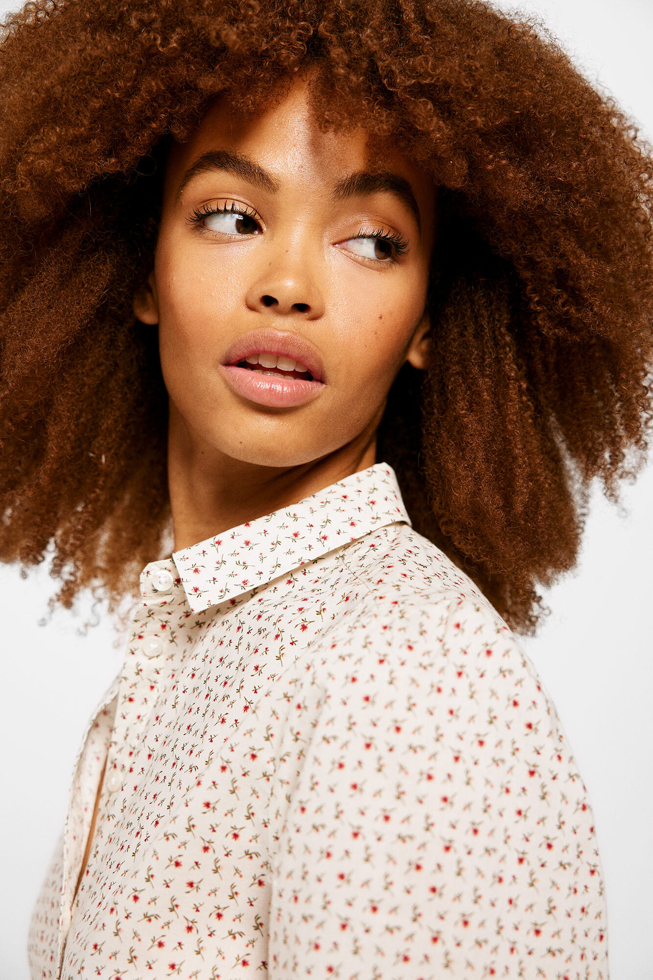 Blusa de algodão estampada