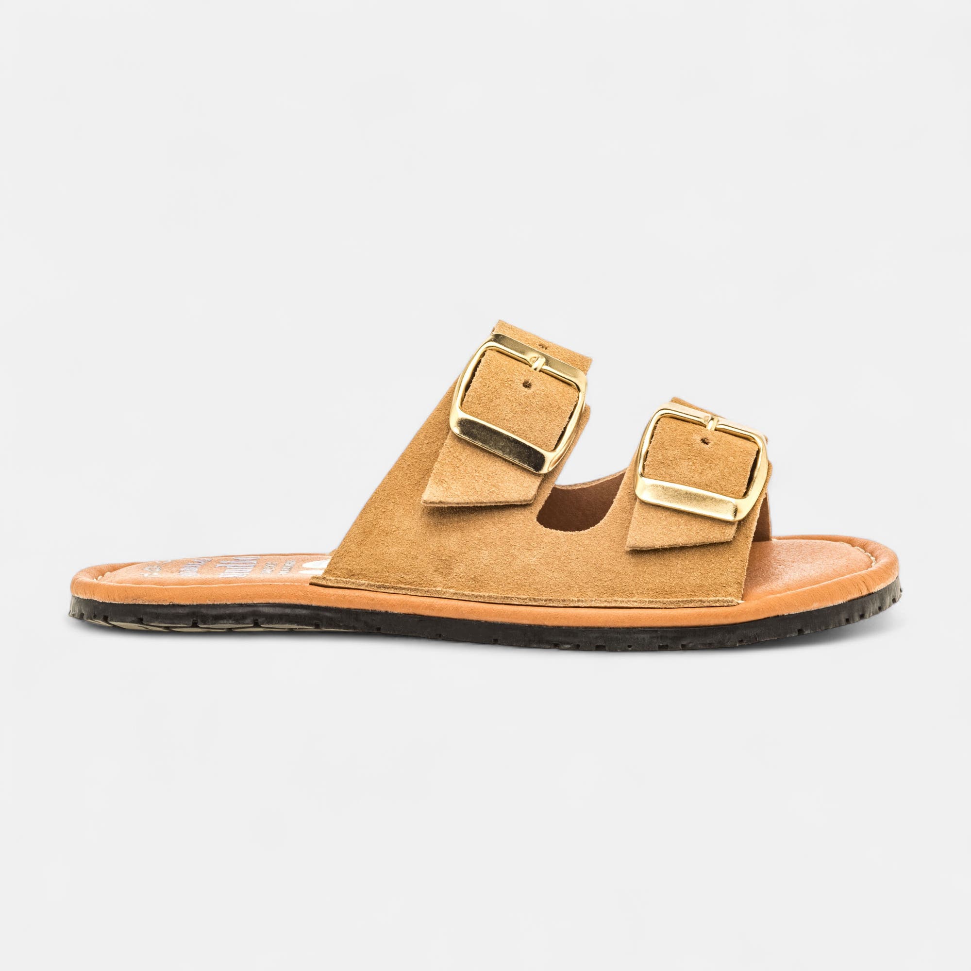Nu-pieds Fille en cuir beige