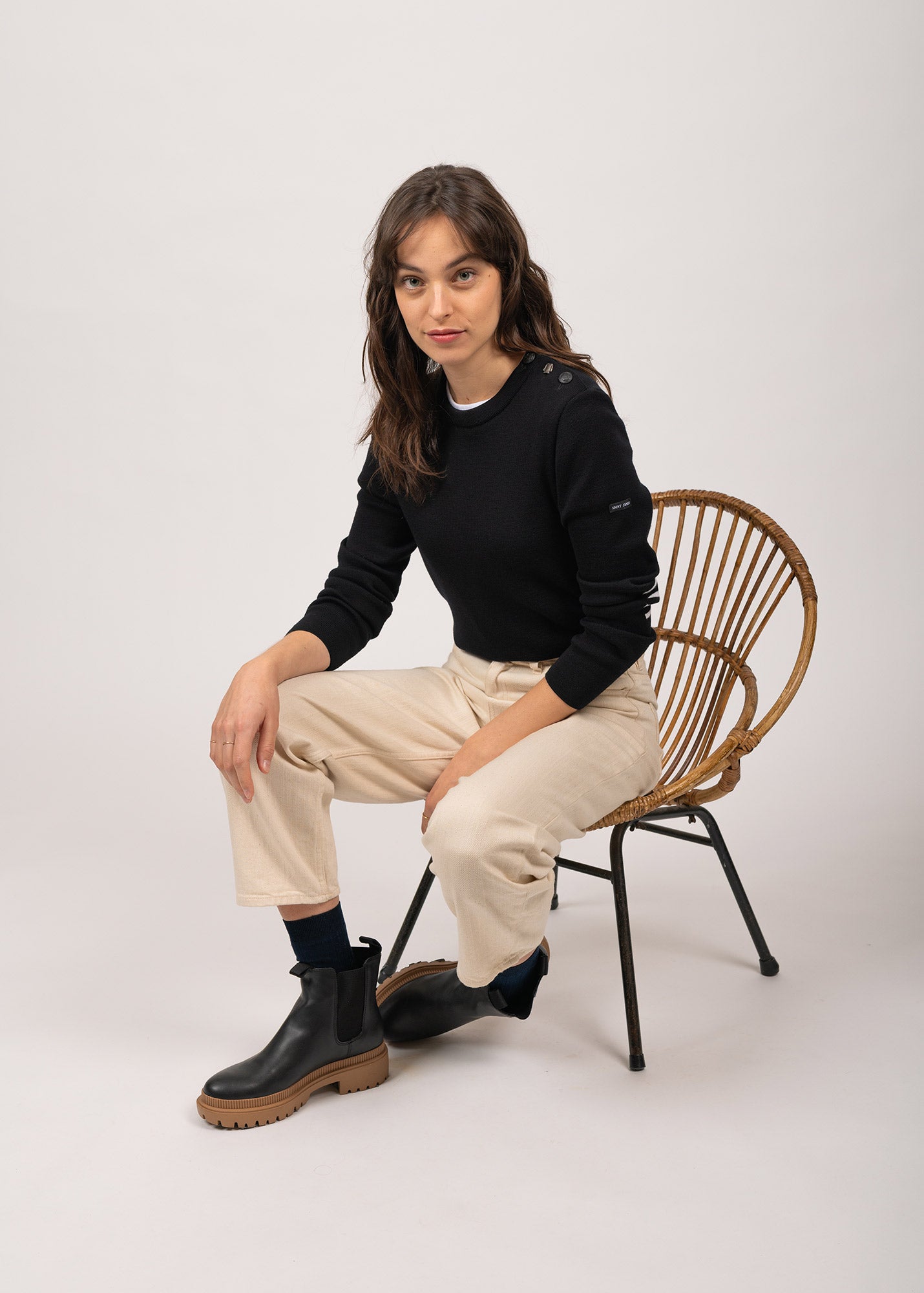 Pull marin uni Brégançon