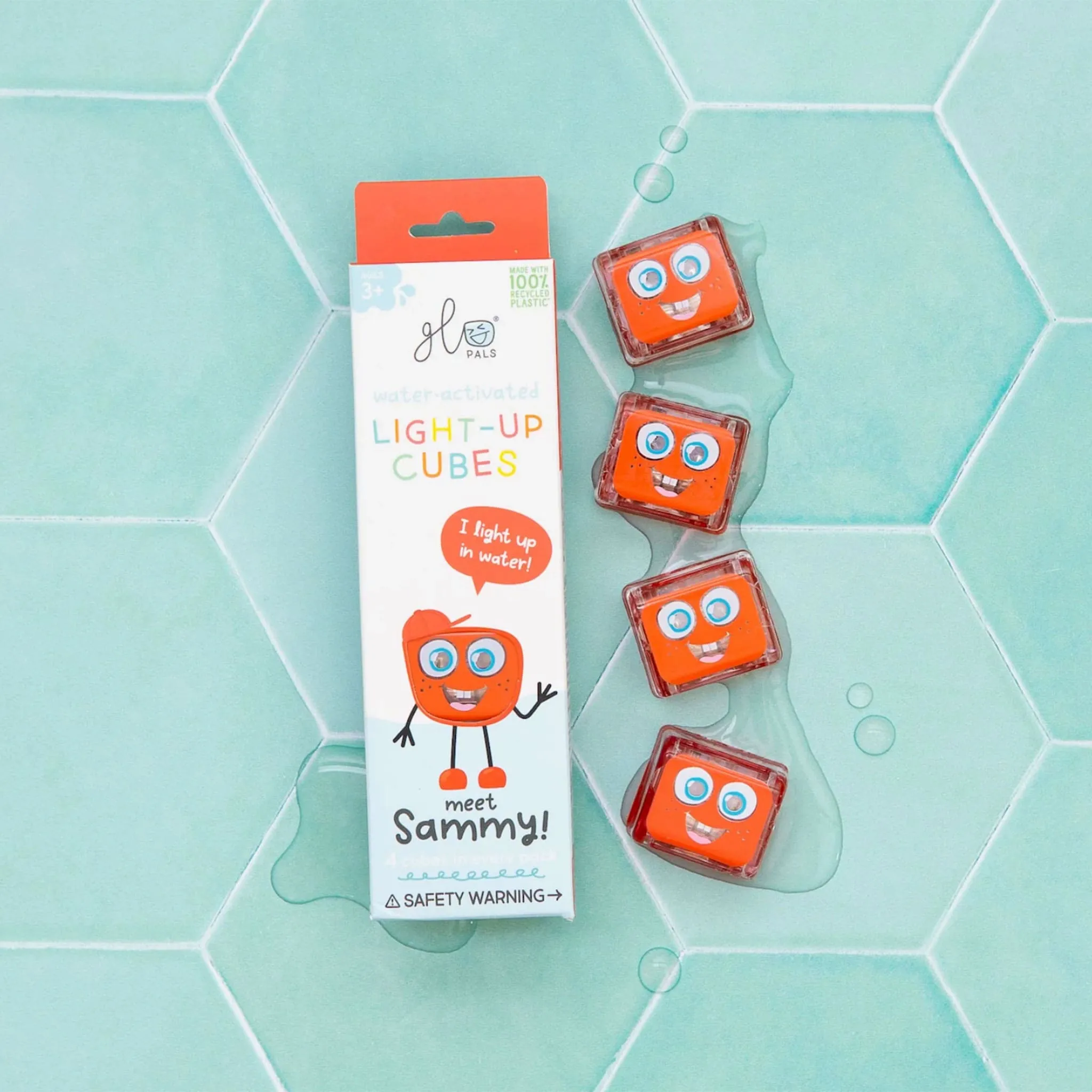 Glo Pals Cubes Lumineux pour le Bain - Sammy