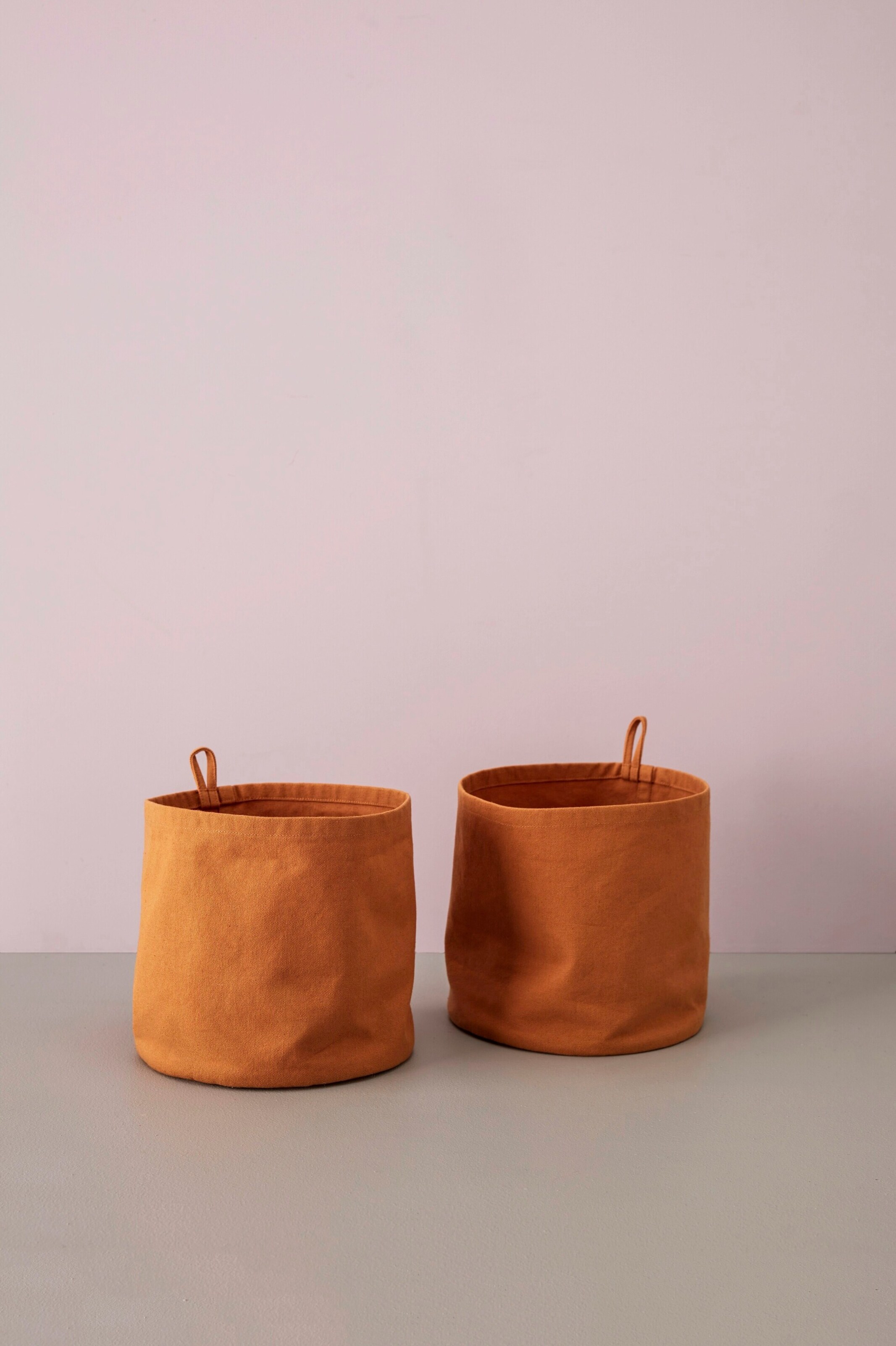 Kids Concept Aufbewahrungsboxen rund aus Stoff, braun