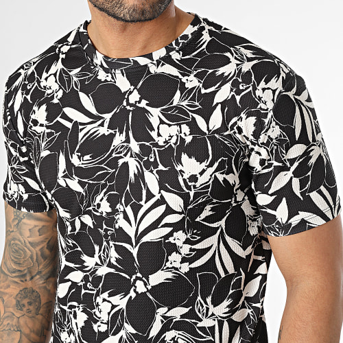 Tee Shirt Oversize Noir Floral