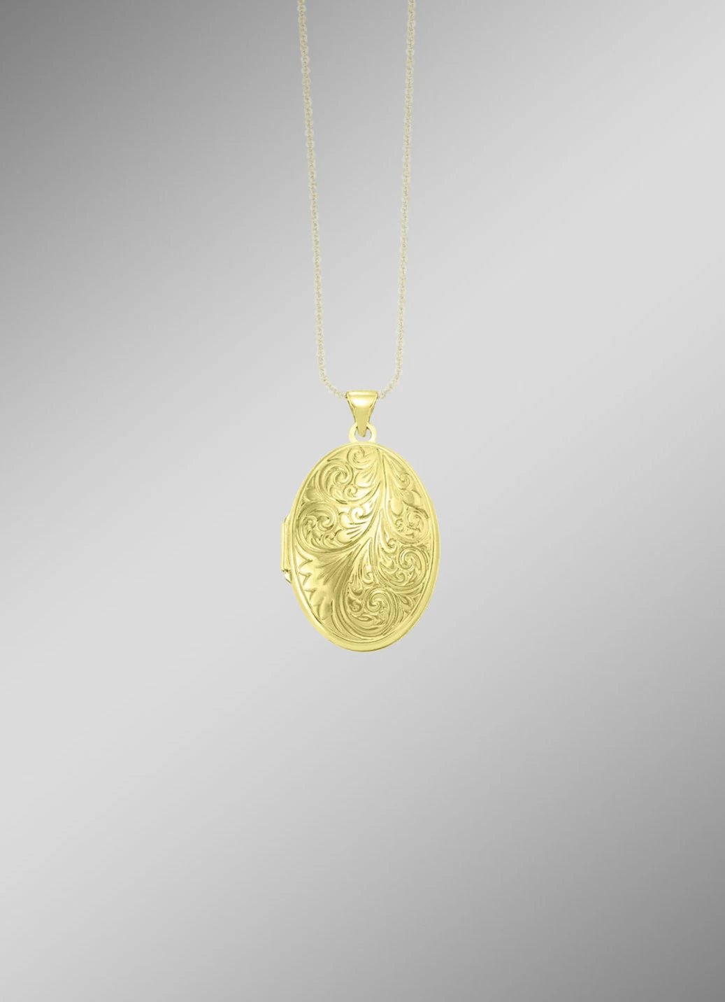 Elegantes, vergoldetes Medaillon aus Silber 925/- fein