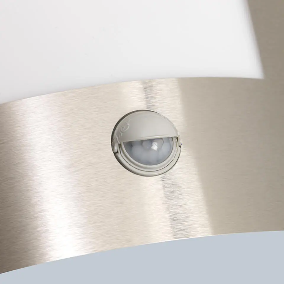 Qazqa buitenlampen met sensor emmerald zilverkleurig e27