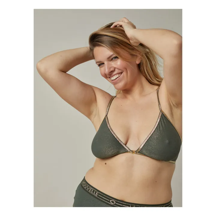 La Nouvelle Brassière Angèle Métallisé | Vert foncé
