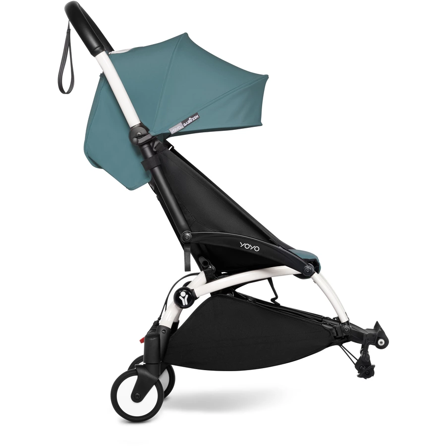 BABYZEN Kinderwagen YOYO 6+ connect White mit Textilset Aqua