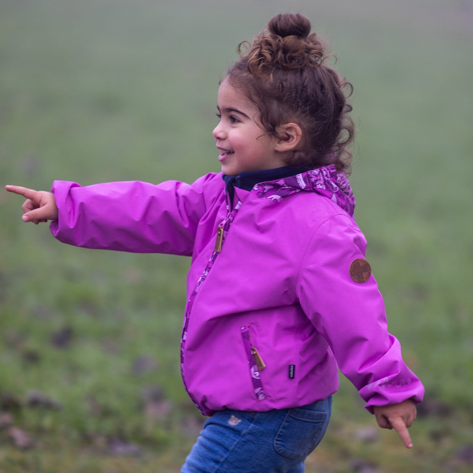 Kinder Malin Regenjacke radiant orchid
