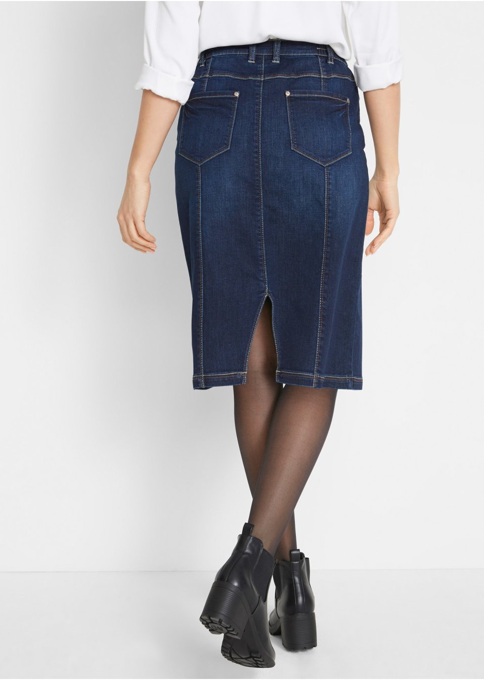 Jupe extensible à taille haute confortable