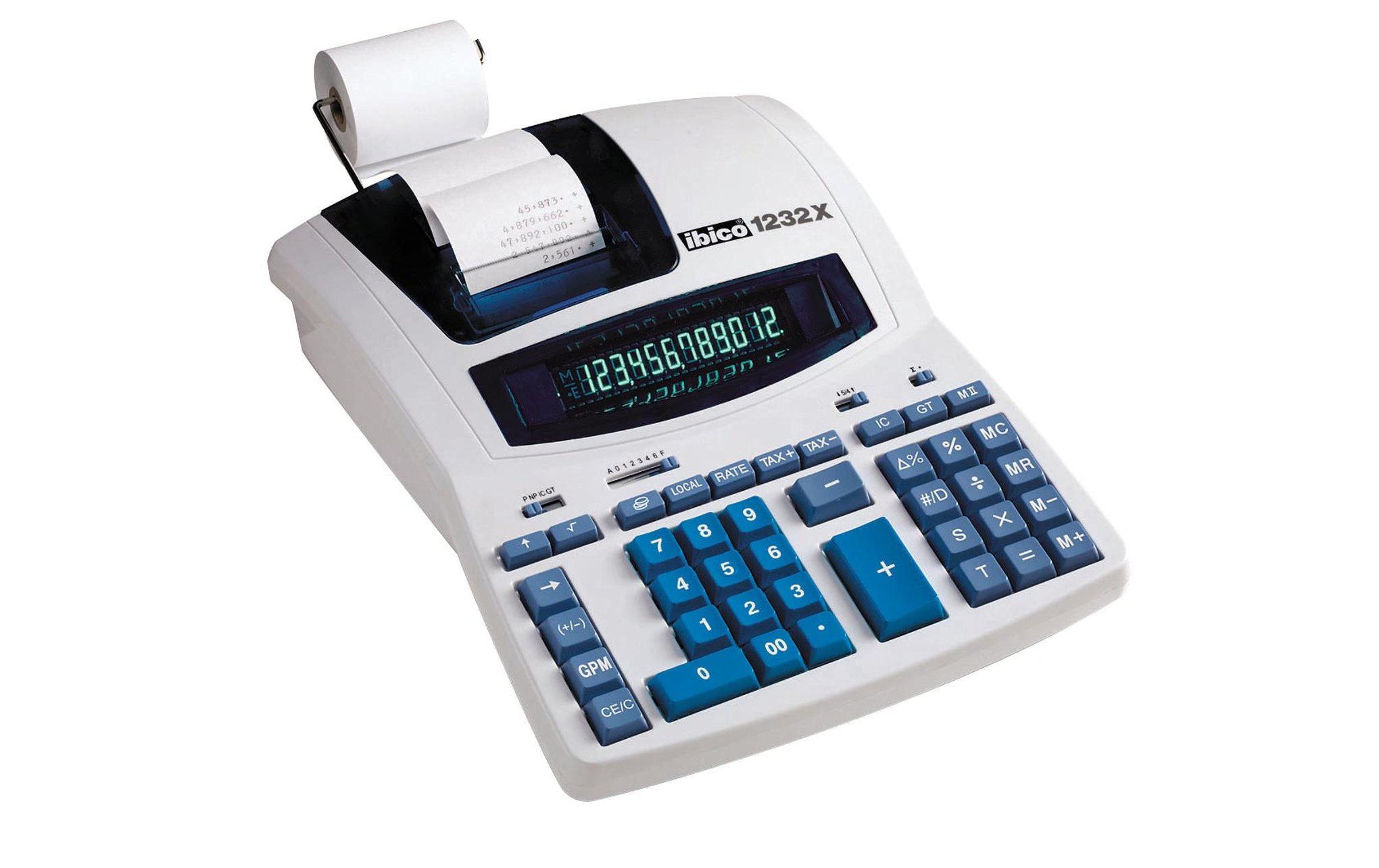 Bürorechner 1232X mit Druckfunktion<br>Druckender Tischrechner
