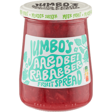 Jumbo's Fruitspread Aardbei Rabarber 335 g
