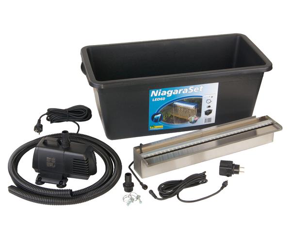 Ubbink Wasserfall Set Niagara LED mit Pumpe