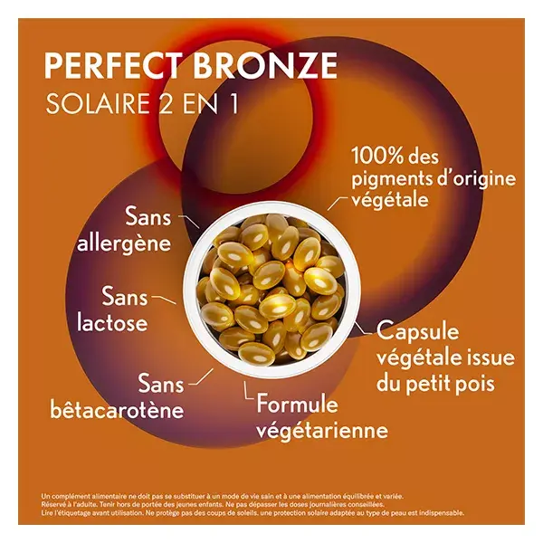 Oenobiol Perfect Bronze Solaire 2en1 Autobronzant et Préparateur solaire 30 comprimés