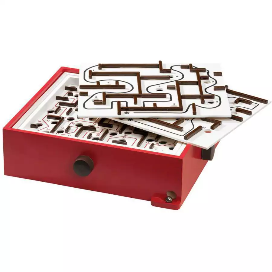 Brio Labyrinth mit Übungsplatten, rot bunt