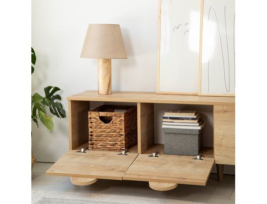 CONCEPT1 - Meuble TV New line chene saphir v2 180 x 35 x h50 cm