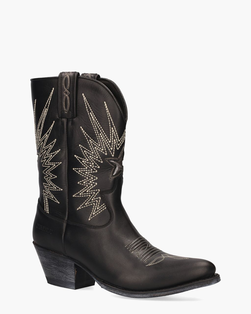 Sendra 18947 Zwart/Wit Damesboots