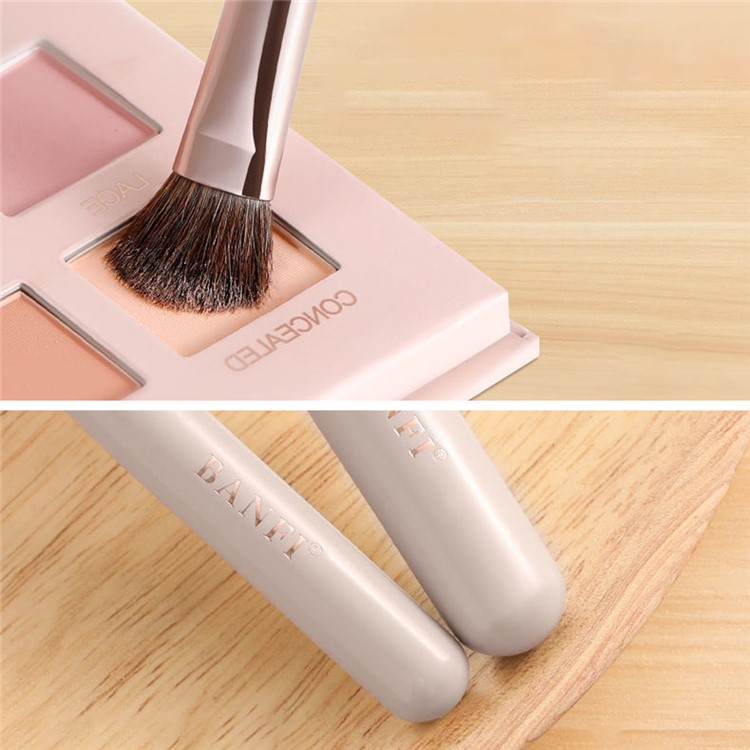 (7-tlg. Set) Beauty Make Up Puder Pinsel mit Aufbewahrungsbox - Rosa