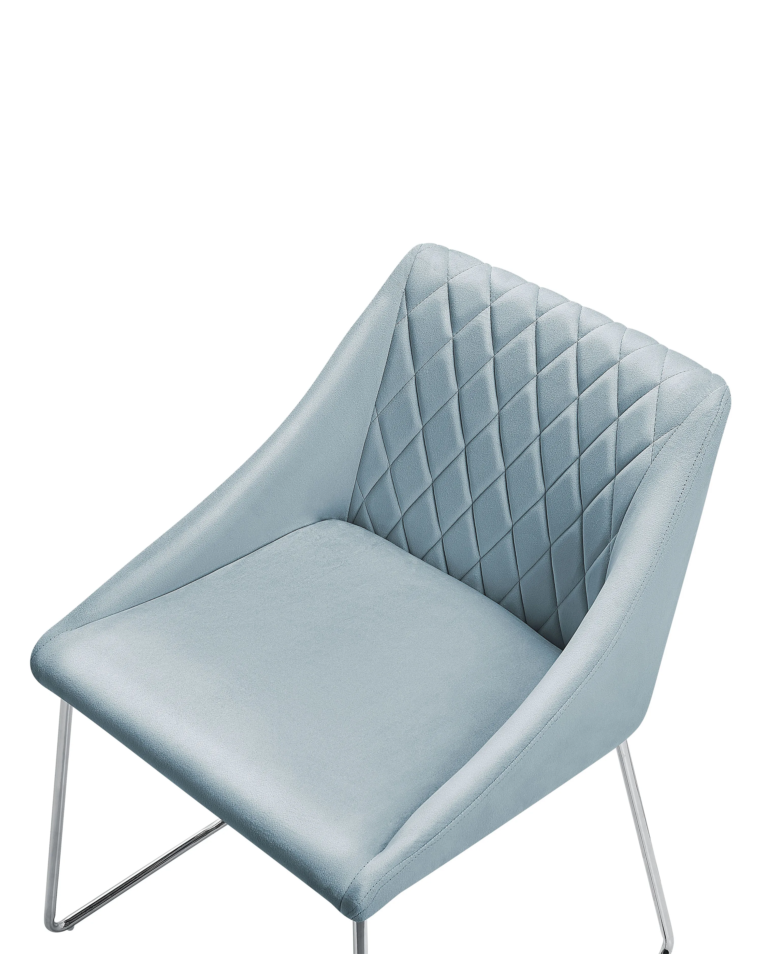 Set van 2 eetkamerstoelen ARCATA Fluweel Lichtblauw