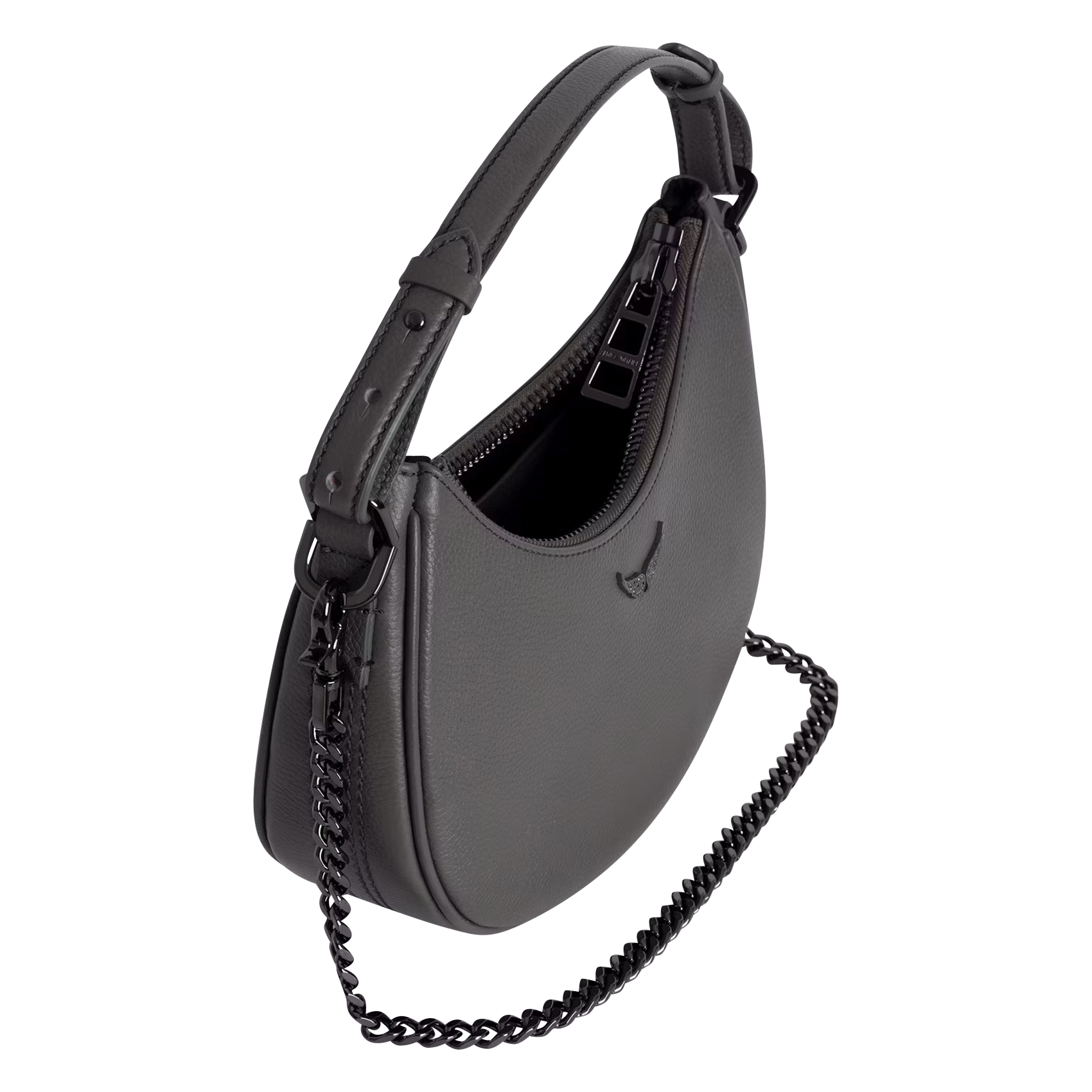 MOONROCK - Sac épaule en cuir| Gris