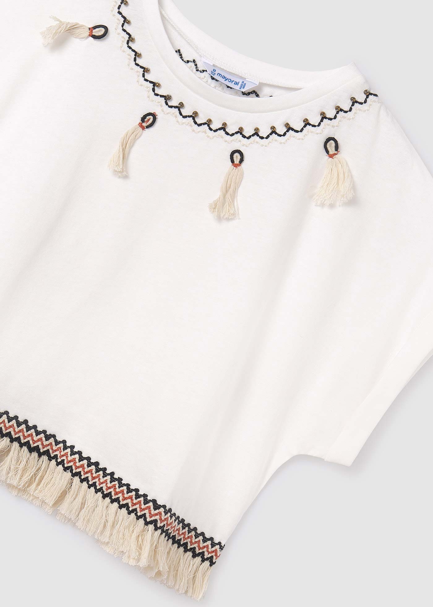 Camiseta feminina com franjas da Better Cotton