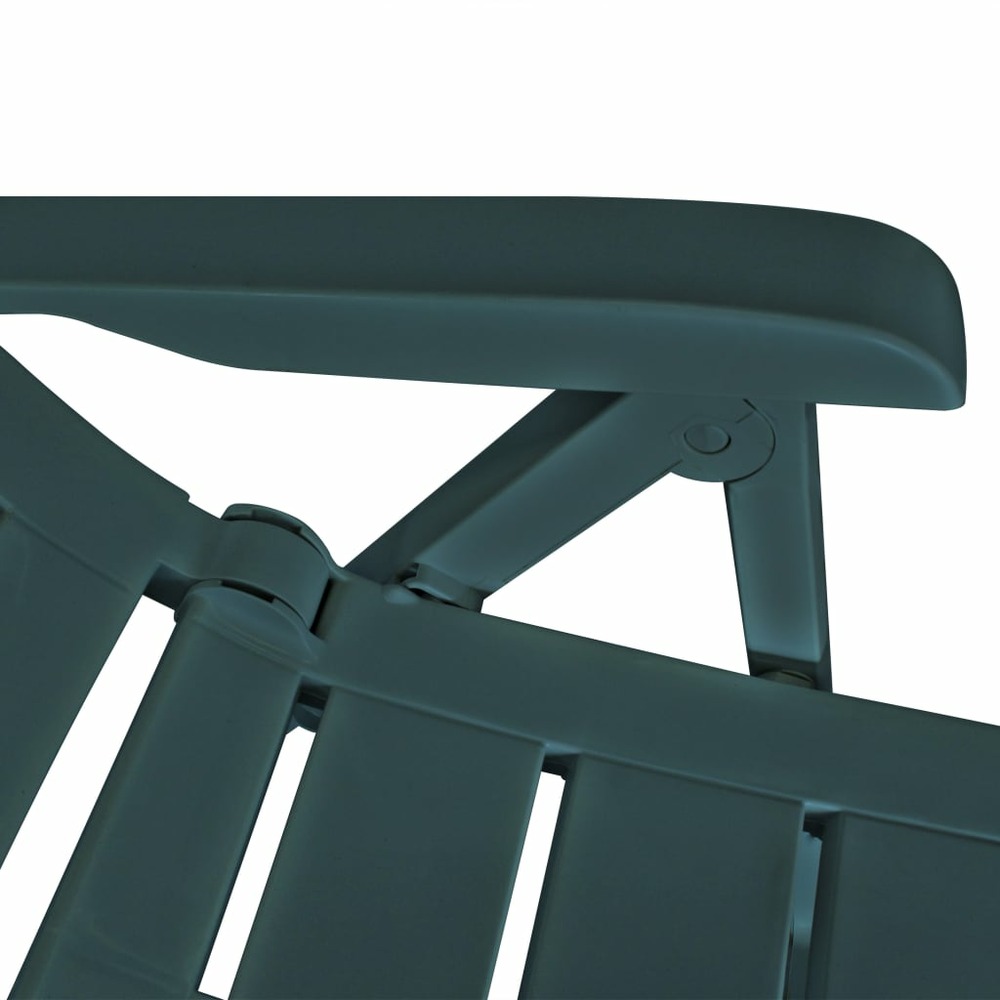Mobilier à dîner d'extérieur 11 pièces plastique vert