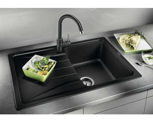 Blanco SONA 45 S spoelbak, 780 x 500 mm, zwart, 525970