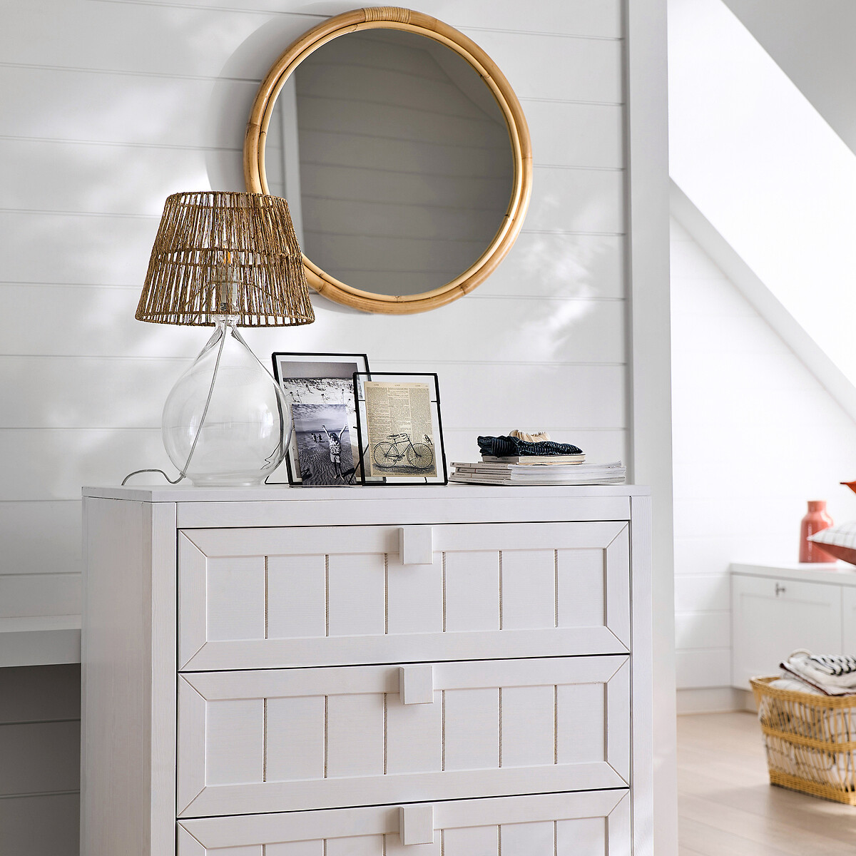 LA REDOUTE INTERIEURS<br>Espelho redondo em rattan Ø60 cm, Nogu