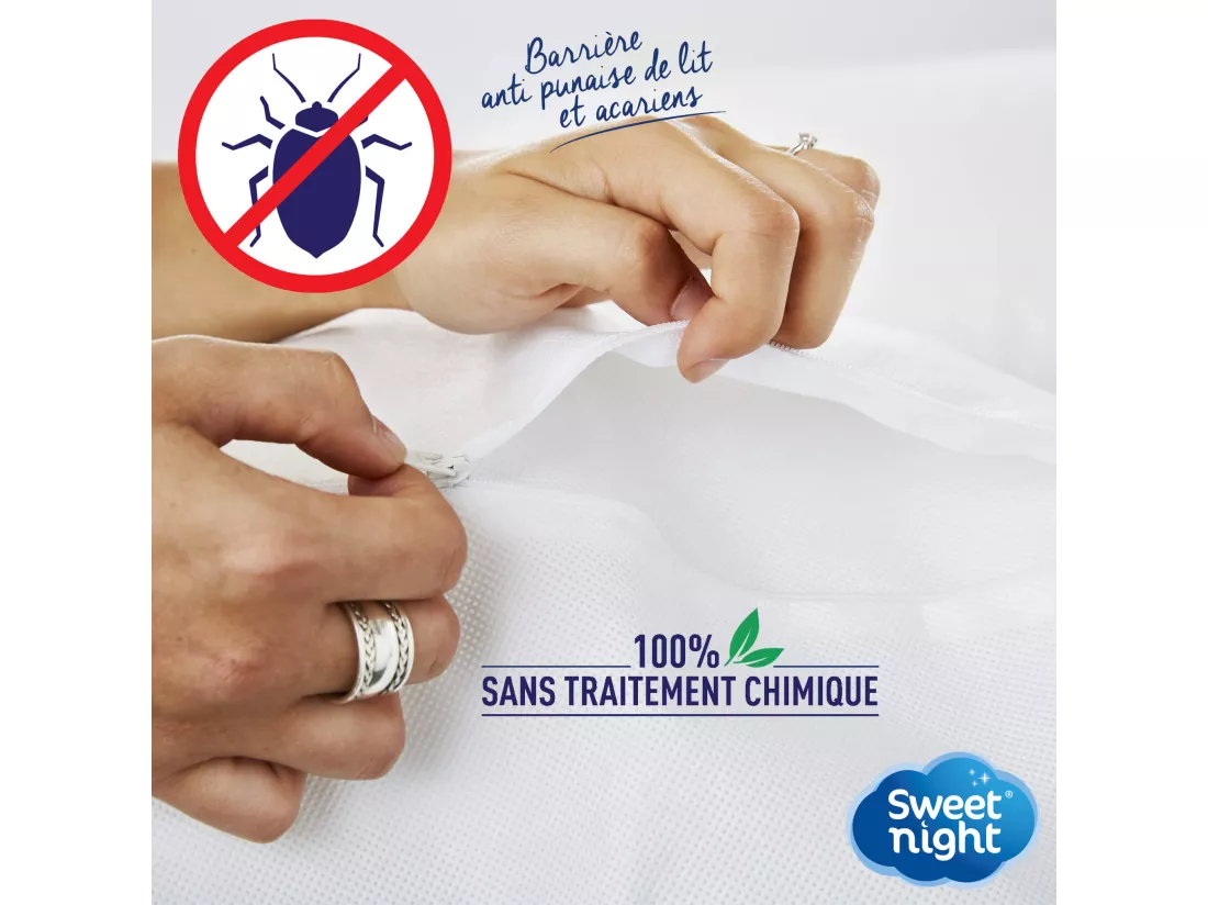 Protège oreiller anti-acariens et anti-punaises sans traitement 65x65
