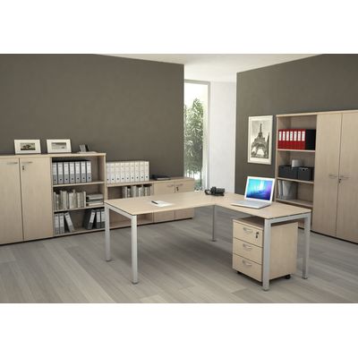 Retour direct pour Bureau Trend pieds métal arche - L140 - plateau imitation hêtre