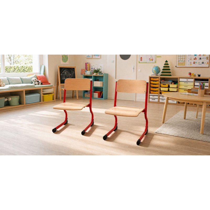 Chaise scolaire appui table et réglable en hauteur - SYLLAB Maternelle