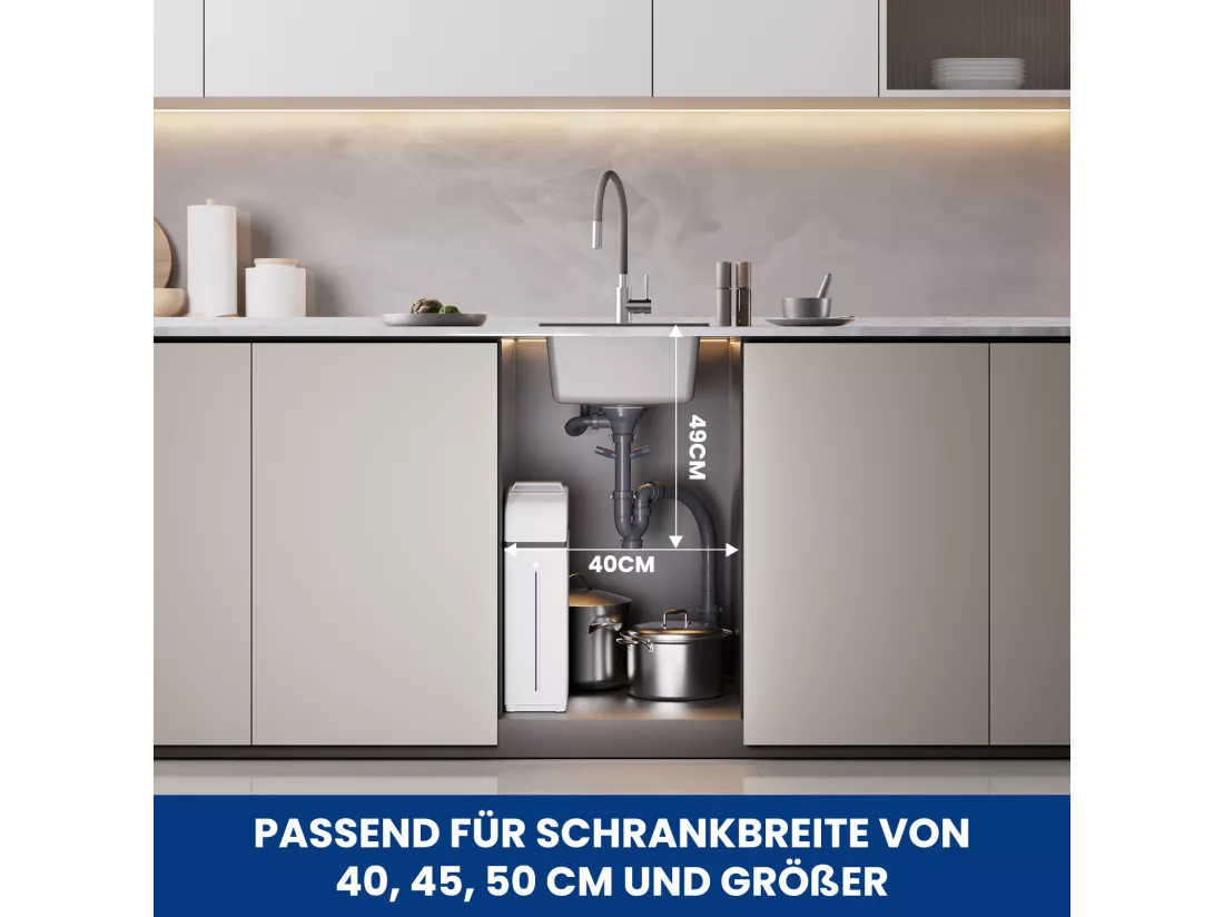 Cecipa max Gris Evier Quartz (40x45x20cm) Evier 1 Bac en Quartz Evier de Cuisine en Granit, Evier à Encastrer + 300ML Distributeur de Savon Brossé