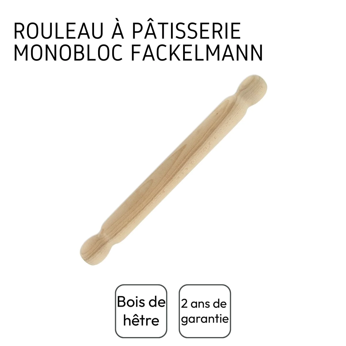 Rouleau à pâtisserie en bois 40 cm Wood Edition Fackelmann