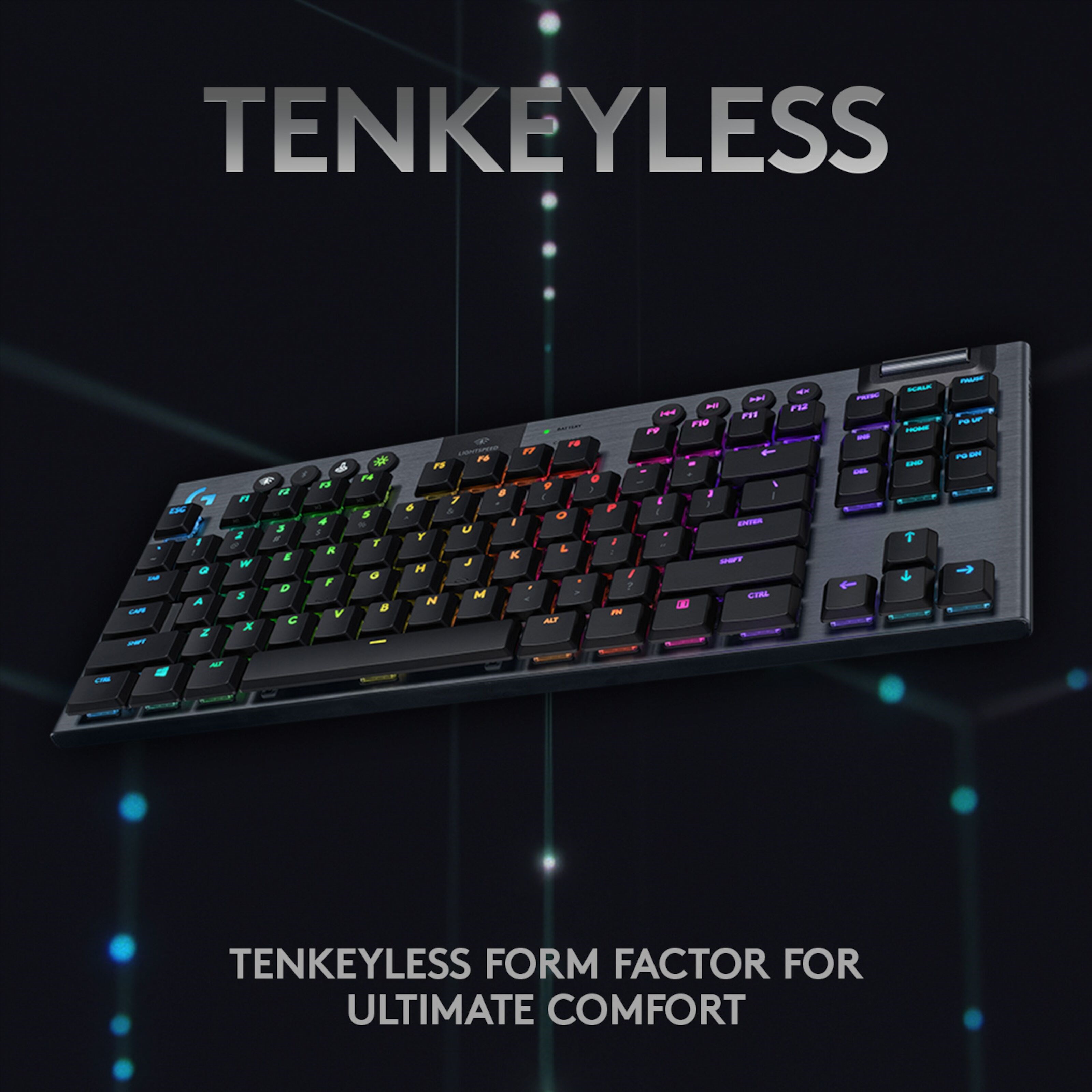 Logitech G 915 TKL Mekanisk tastatur GL Clicky Svart