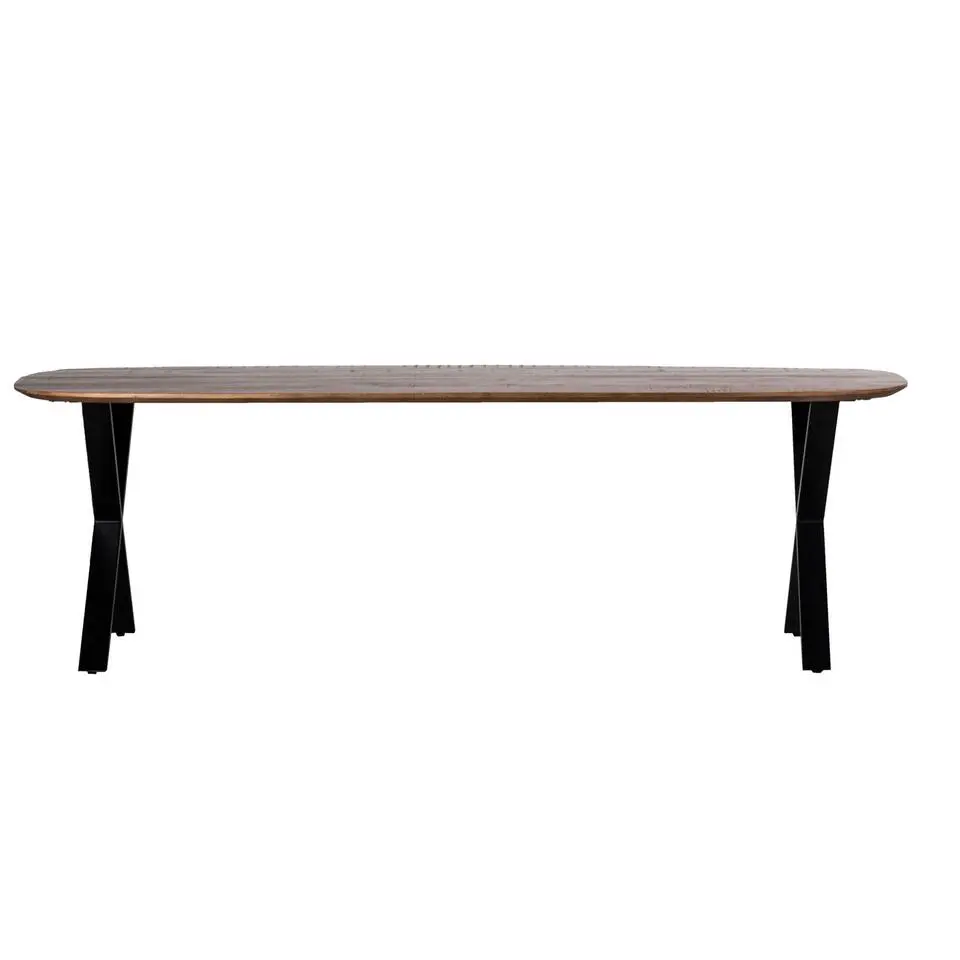 Eettafel Deens Ovaal 200cm - Bruin - Mangohout - Tafel Gordon