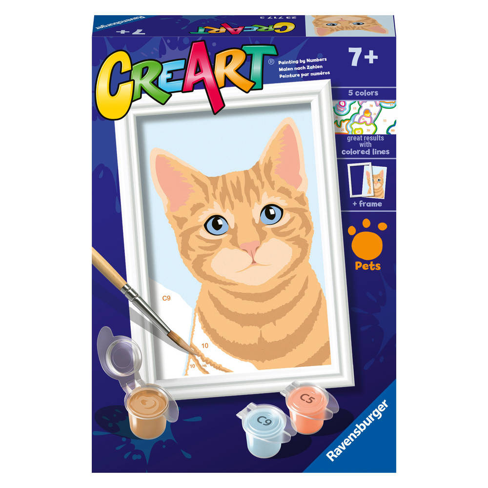 Ravensburger CreArt Schilderen op nummer oranje poes