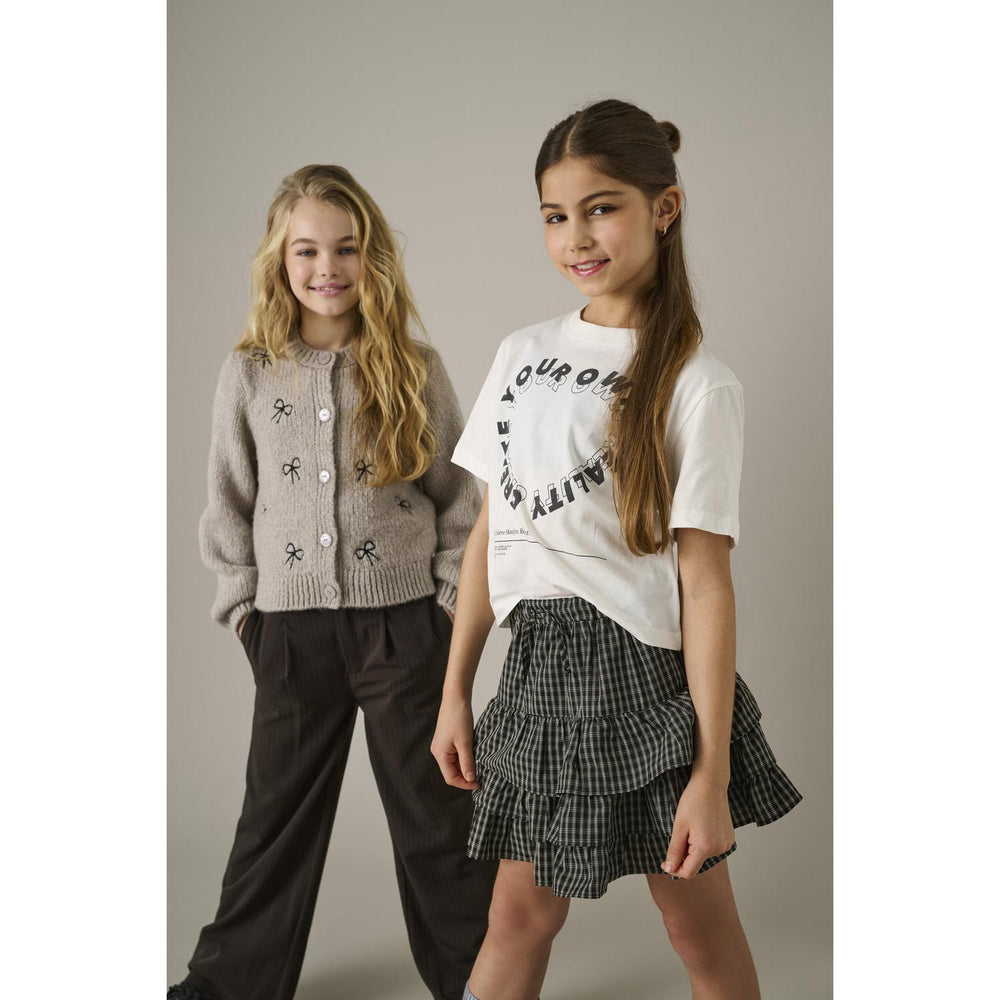 Køb kids ONLY Pumice Stone Melange Detail Bows/Black Kogcody L/S O-Neck Sløjfe Cardigan Knt