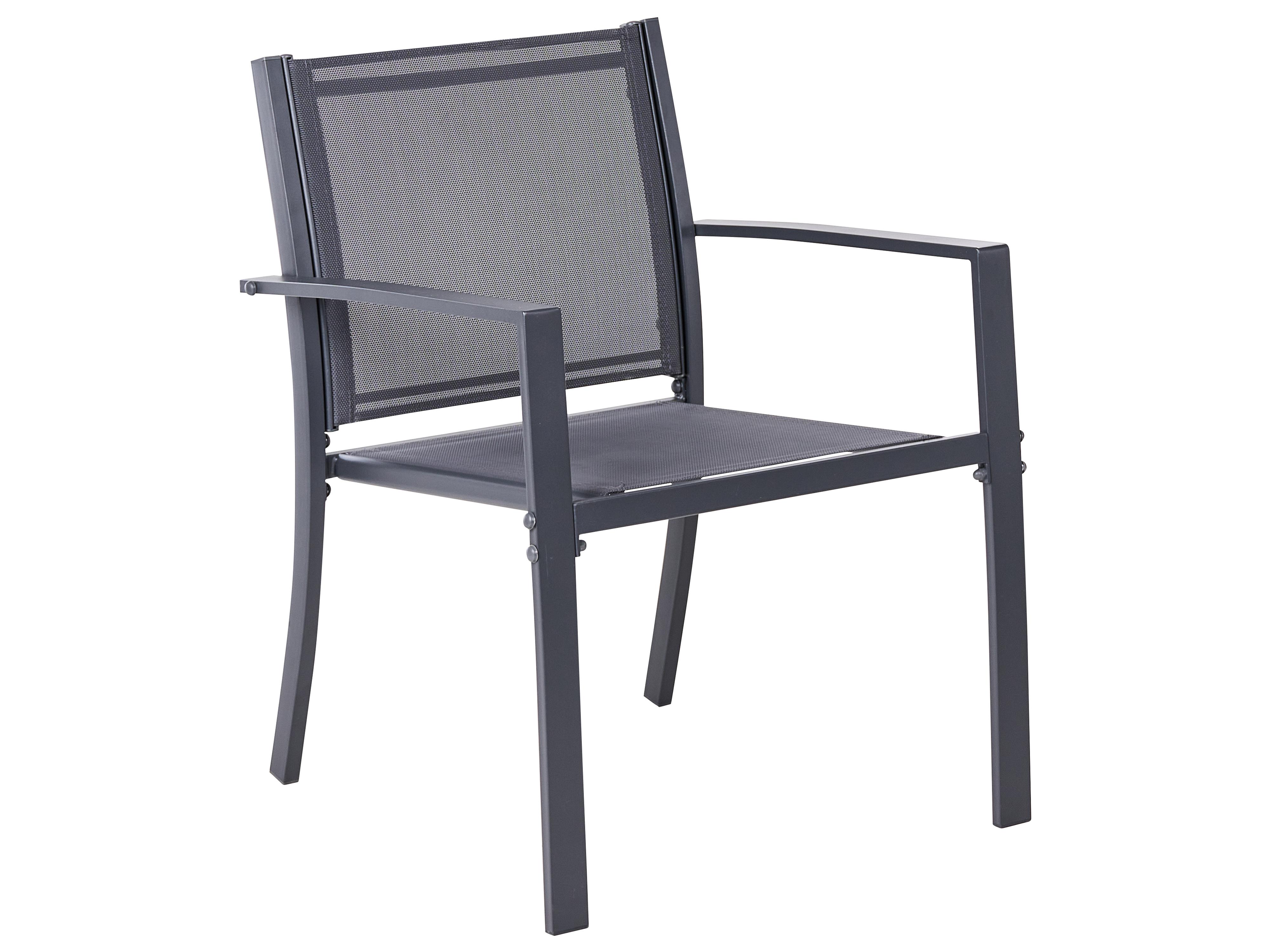 Loungeset met tafel 4-zits TAVOLETO Metaal Donkergrijs