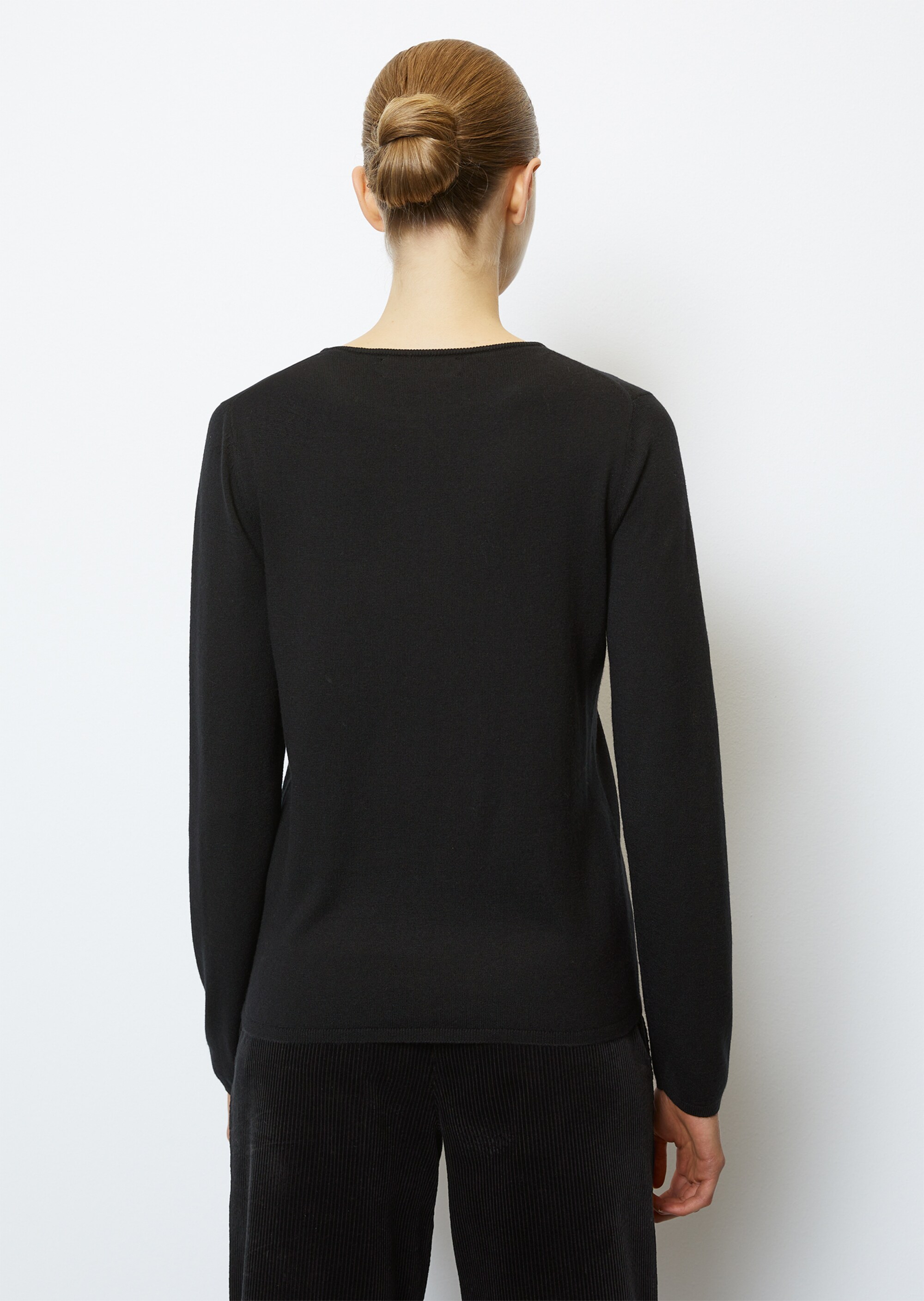 Feinstrick-Pullover regularaus softem Schurwolle-Mix
