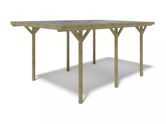 Carport, abri de voiture 3,04x5,12 m - 15,57 m2 - couverture PVC  - CAR16PVCTR - ALTANKA