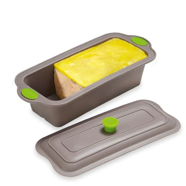 Rigiflex Terrine en silicone structure acier avec couvercle 2 en 1 24