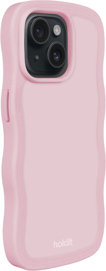 HoldIt Wavy Case iPhone 15/14/13 Lyserød