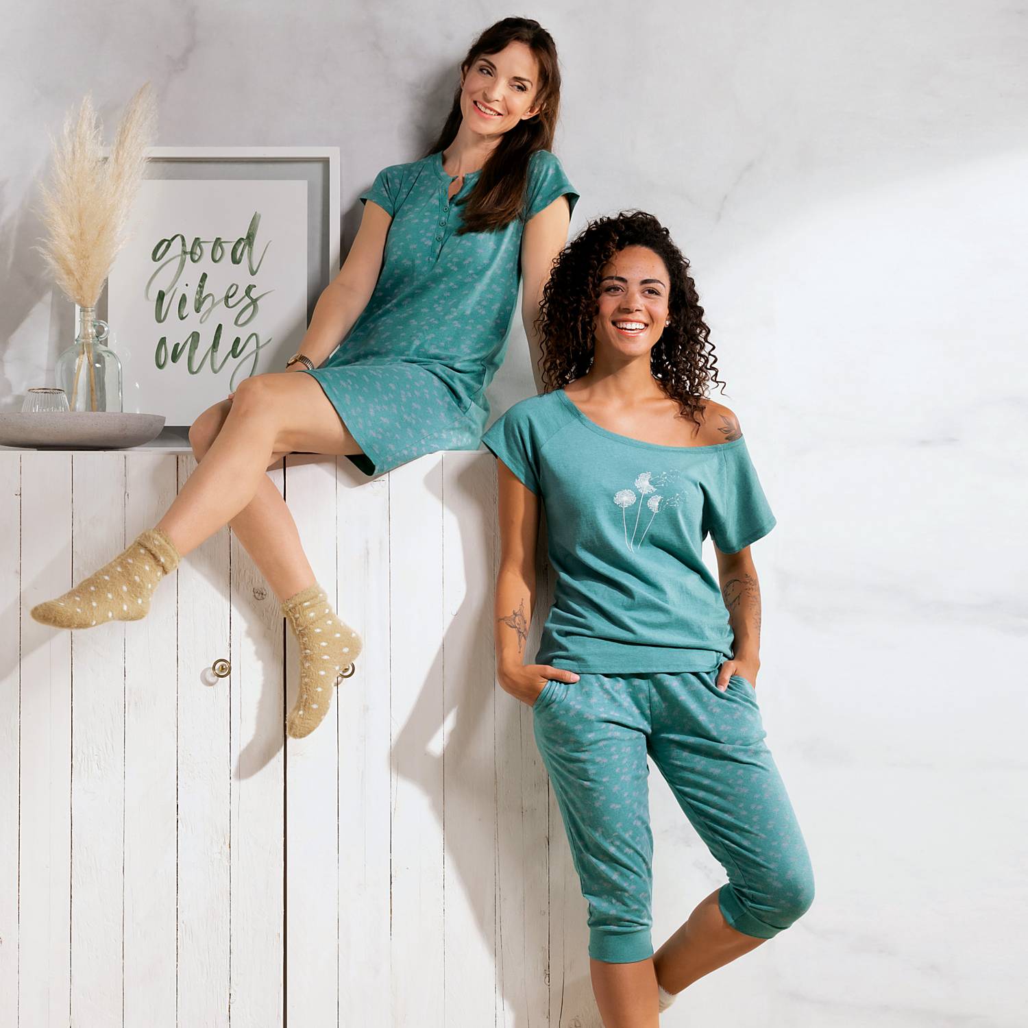 REDBEST Single-Jersey Damen-Schlafanzug