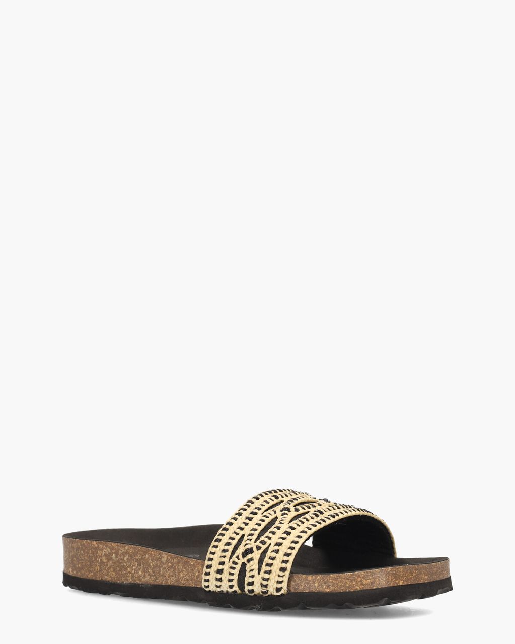 Cypres Tisha Beige/Zwart Damesslippers