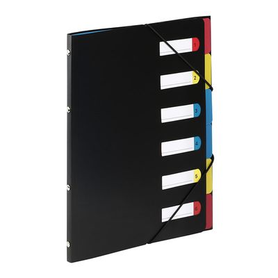 Viquel Essentiel - Trieur polypro 6 positions - A4 - Noir